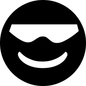 Cool Circle Emoji Smiling Sunglasses PNG Image