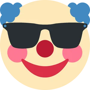 Cool_ Clown_ Emoji_with_ Sunglasses.png PNG Image