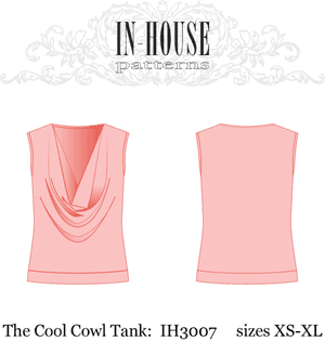 Cool Cowl Tank Pattern I H3007 PNG image with transparent background