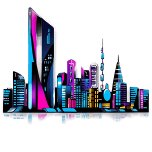 Cool Futuristic City PNG 60 PNG image with transparent background