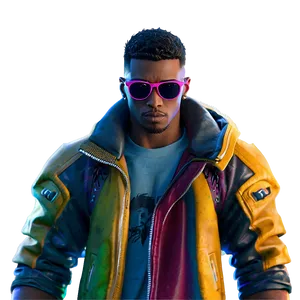 Cool Guy In Cyberpunk Style Png Xxi70 PNG Image