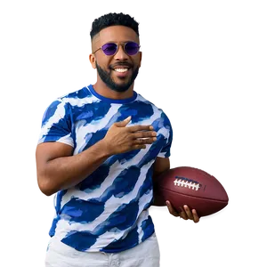 Cool Guy With A Football Png Tkc34 PNG Image