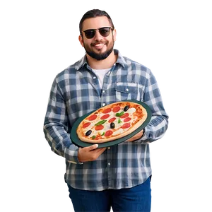 Cool Guy With A Pizza Png 06252024 PNG Image