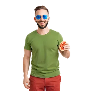 Cool Guy With A Pizza Png Xjo PNG Image