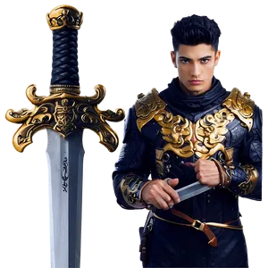 Cool Guy With A Sword Png Vde36 PNG Image