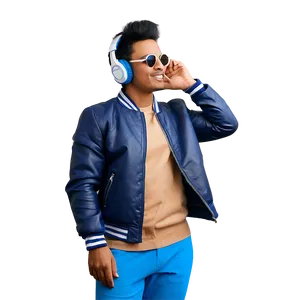 Cool Guy With Headphones Png Ipy PNG Image