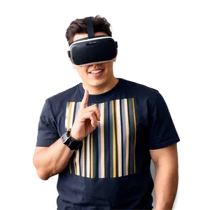 Cool Guy With Virtual Reality Png 06252024 PNG Image