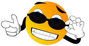 Cool Smiley Emoji With Sunglasses PNG Image