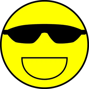 Cool Smiley Facewith Sunglasses PNG Image