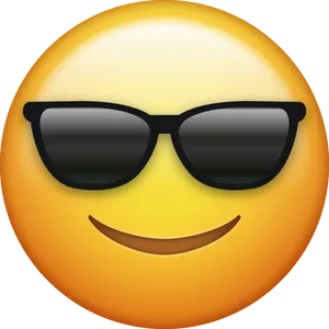 Cool Smiling Emojiwith Sunglasses PNG Image