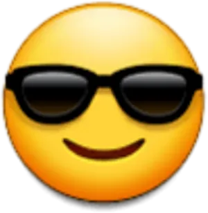 Cool Smiling Emojiwith Sunglasses PNG Image