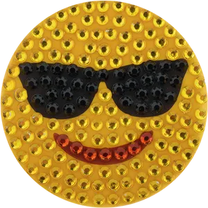 Cool Sunglasses Emoji Artwork PNG Image