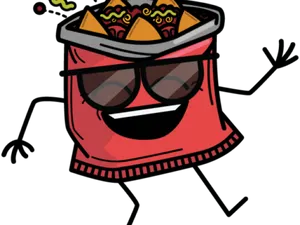 Cool Taco Character Illustration PNG Image