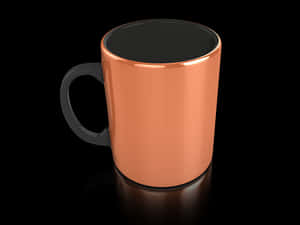 Copper Colored Mugon Black Background PNG
