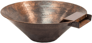 Hammered Copper Cone Planter And Water Bowl - Copper Fire Water Bowls, HD Png Download PNG