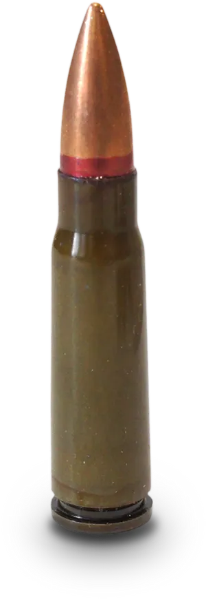 Copper Tipped Bullet Standing PNG Image