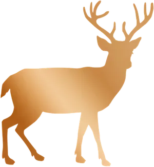 Copper Toned Deer Silhouette PNG Image