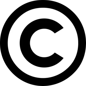 Copyright Symbol Black Background PNG Image