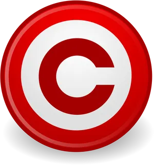 Copyright Symbol3 D Red Background PNG Image