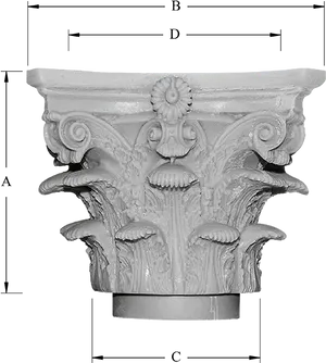 Corinthian Column Capital Dimensions PNG Image