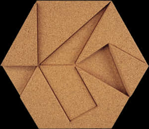 Corkboard Hexagon Puzzle Pattern PNG image with transparent background
