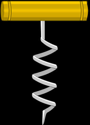 Corkscrew Vector Illustration PNG image with transparent background