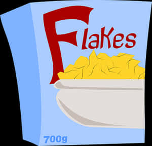 Corn Flakes Cereal Box Graphic PNG image with transparent background