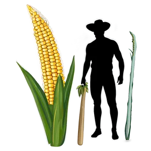 Corn Stalk Silhouette Png 06122024 PNG Image