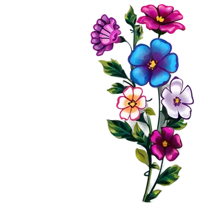 Corner Flower Illustration Png Pyw PNG Image