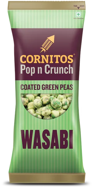 Cornitos Wasabi Coated Green Peas Package PNG Image