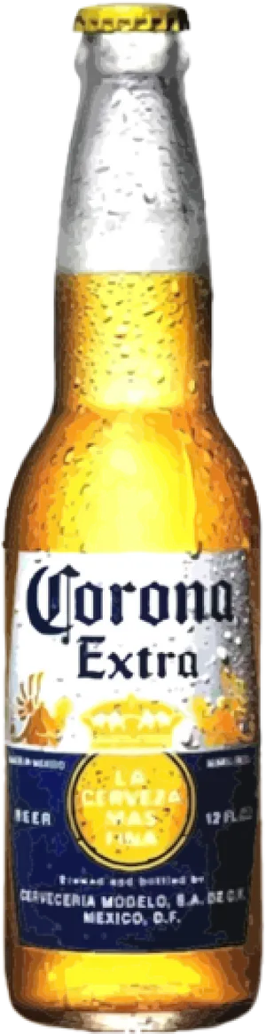 Corona Extra Beer Bottle PNG Image