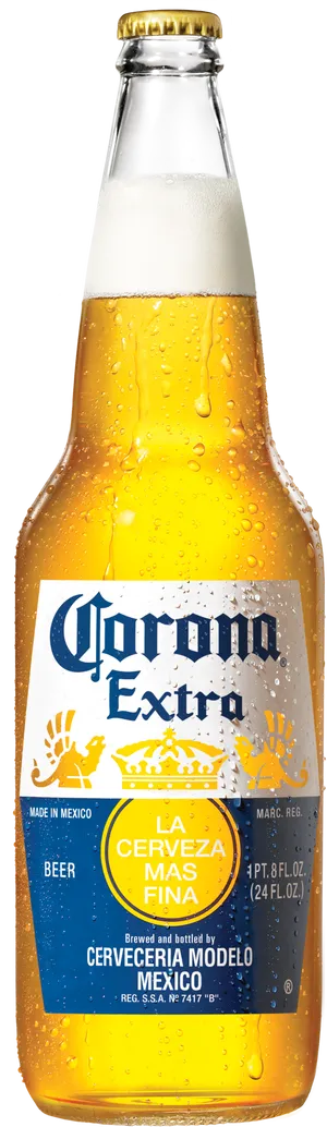 Corona Extra Beer Bottle PNG Image