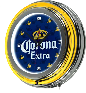 Corona Extra Beer Branded Wall Clock PNG Image