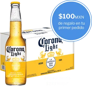 Corona Light Beer Promotion PNG Image