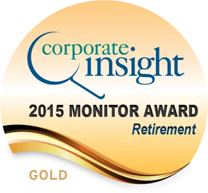 Corporate Insight2015 Monitor Award Retirement Gold PNG Image