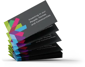 Corporate Investment Brochures Stack PNG Image