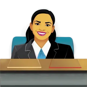 Corporate Receptionist Illustration Png Arb25 PNG Image