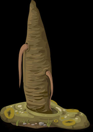 Corpse Flower Illustration PNG image with transparent background