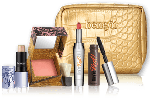 Cosmetic Collection Golden Case PNG image with transparent background