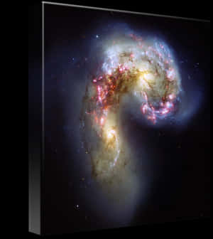 Cosmic_ Collision_ Art_ Print PNG image with transparent background