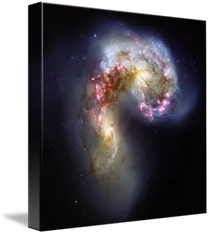 Cosmic_ Collision_ Art_ Print PNG Image