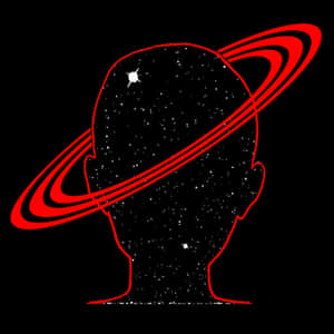 Cosmic Mind Silhouette PNG image with transparent background