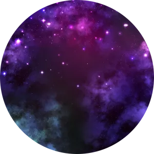 Cosmic_ Nebula_ Stars_ Circle PNG Image