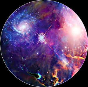 Cosmic Vista Galactic Collage.jpg PNG image with transparent background