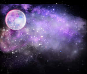 Cosmic Vistawith Colorful Nebulaand Planet PNG image with transparent background