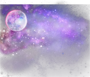 Cosmic Vistawith Colorful Nebulaand Planet PNG Image