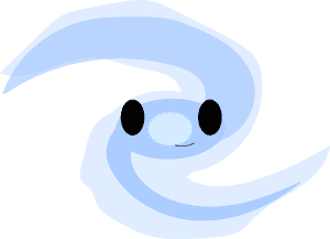 Cosmic Whale Cartoon Character PNG with transparent background