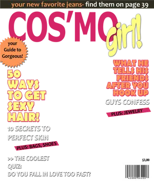 Cosmopolitan Magazine Cover Beauty Tips PNG Image