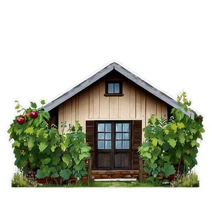 Cottage In A Vineyard Png 06202024 PNG Image