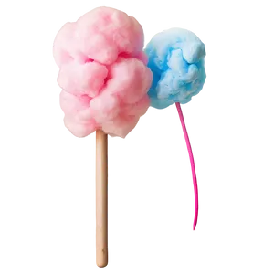 Cotton Candy On A Classic Stick Png 06122024 PNG Image